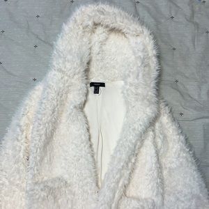 Fluffy, warm, and white Forever 21 jacket
